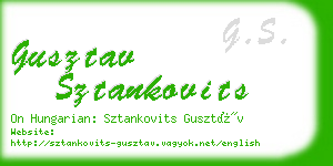 gusztav sztankovits business card